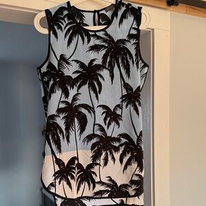 Palm Tree Sleeveless Top